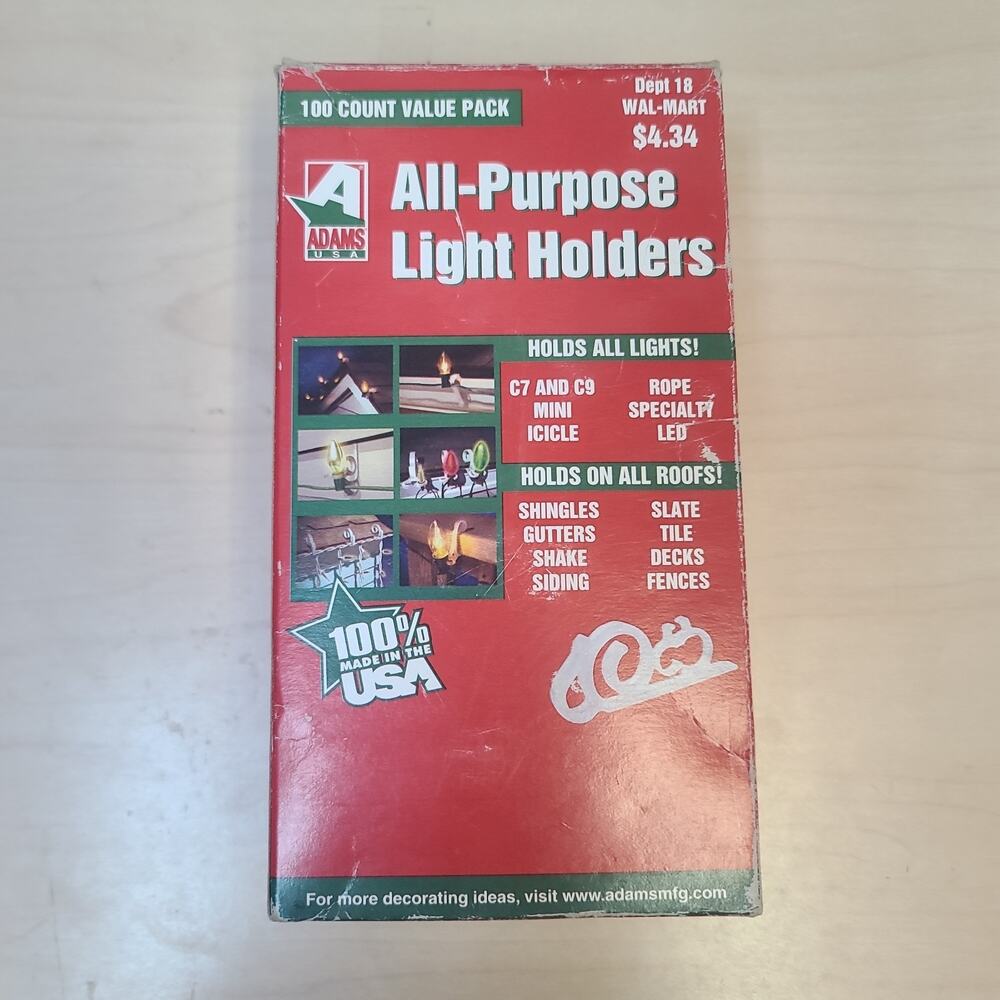 Adams Walmart all purpose Light Holders For Roof Gutters Deck Fence